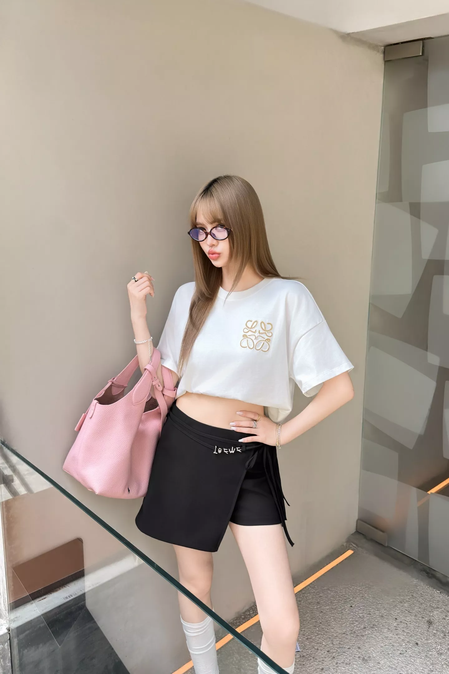 로에베 로고 포인트 울 혼방 팬츠 스커트 상세 이미지 38