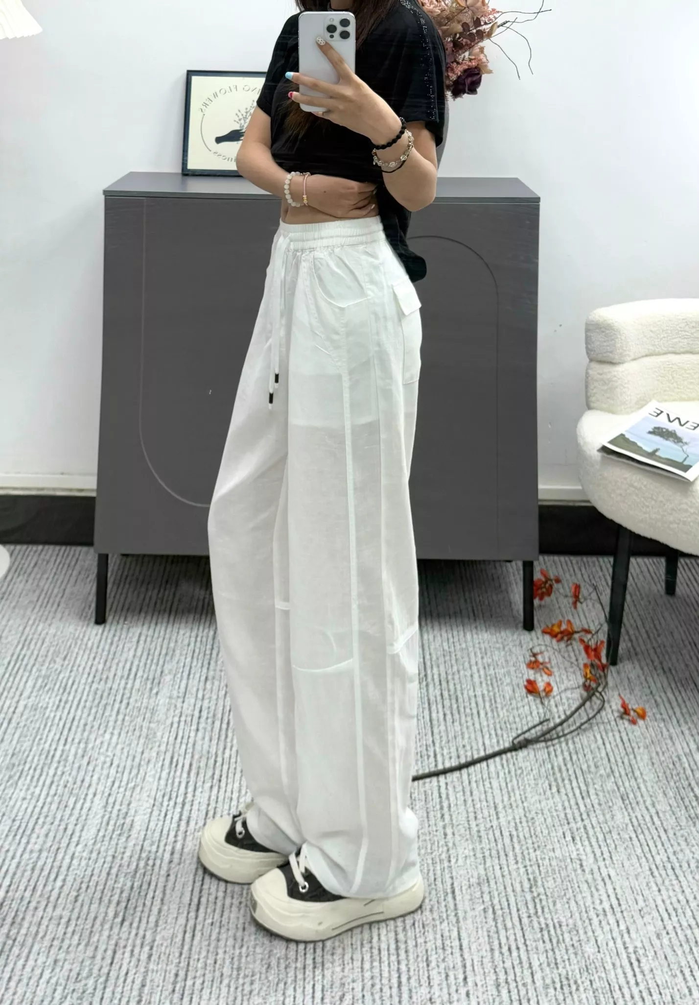셀린느 스트링 와이드 밴딩 팬츠 상세 이미지 20