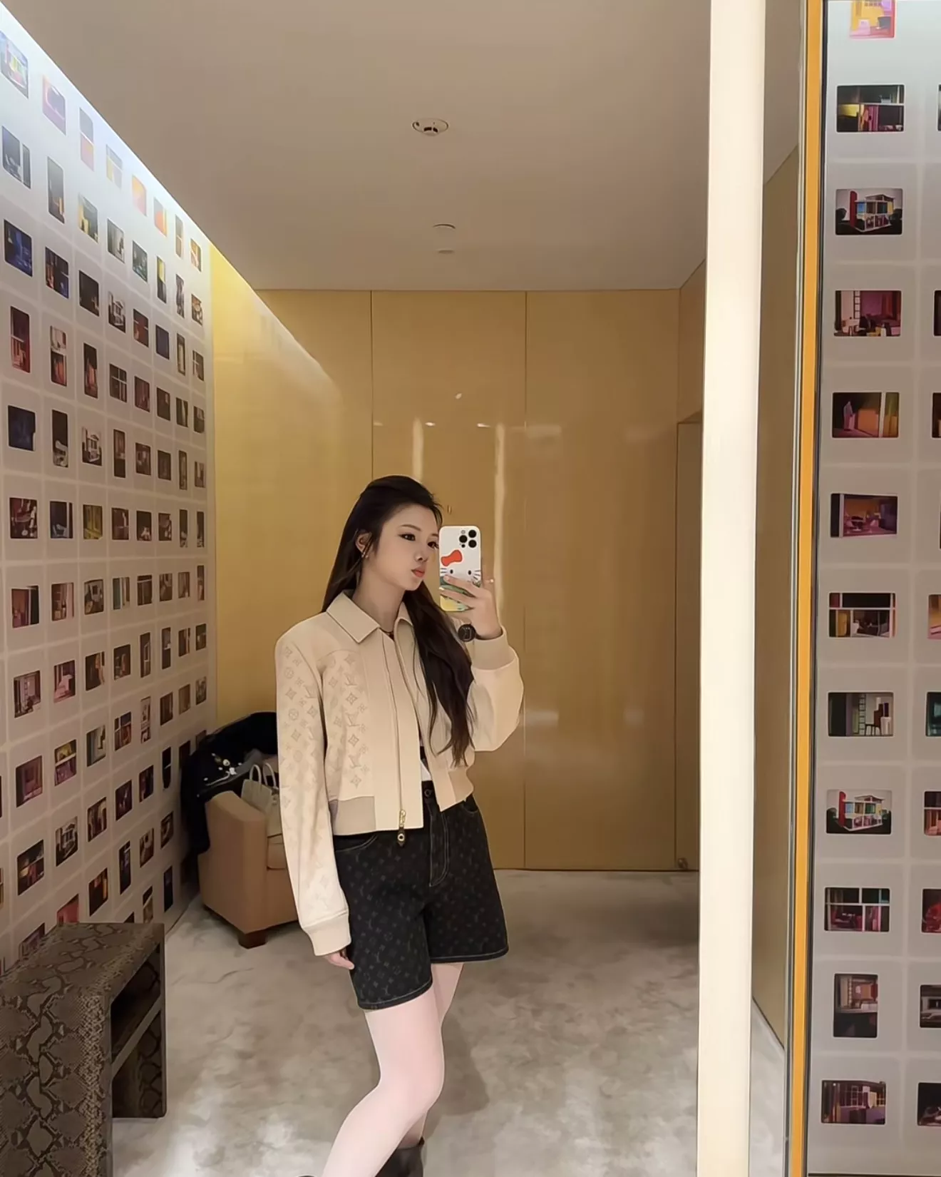루이비통 모노그램 하이웨이스트 데님 쇼츠 상세 이미지 20