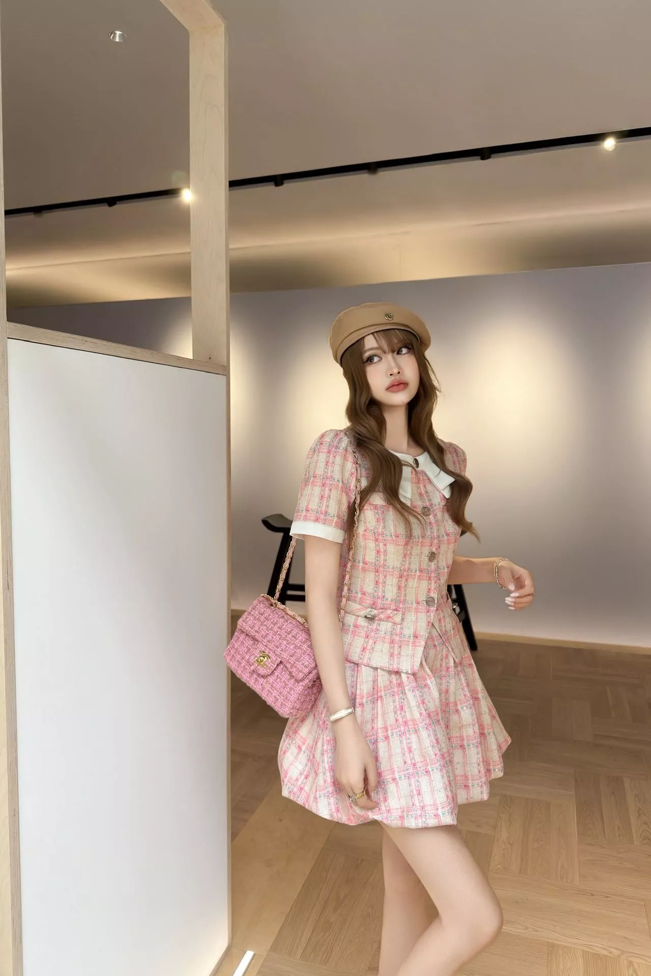 샤넬 체크 크롭 세트 상세 이미지 17