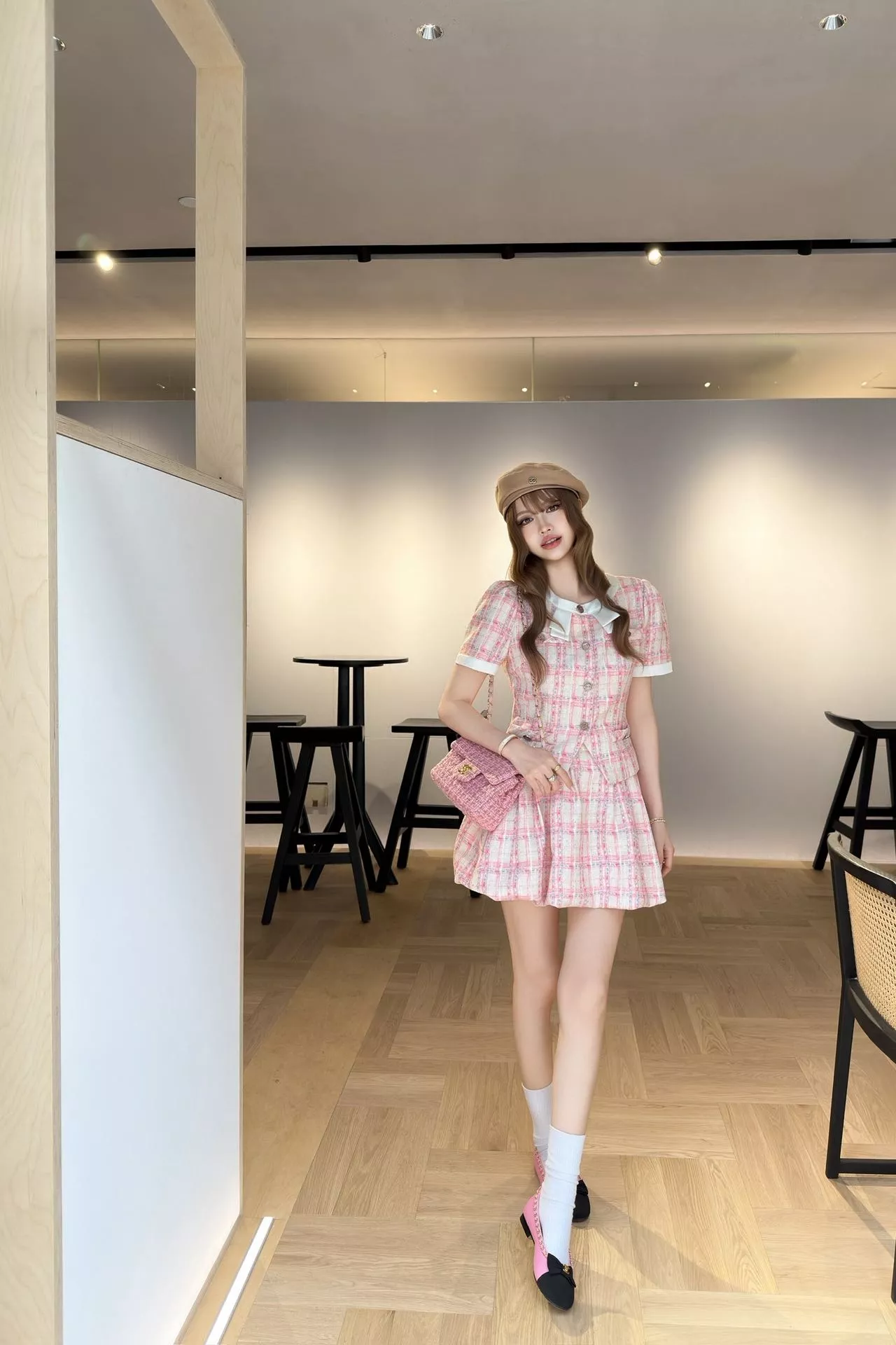 샤넬 체크 크롭 세트 상세 이미지 18