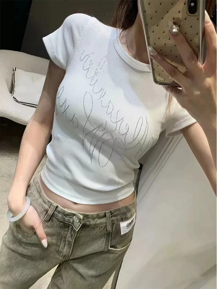 알렉산더왕 여성 레터링 큐빅 슬림 반팔티 상세 이미지 22