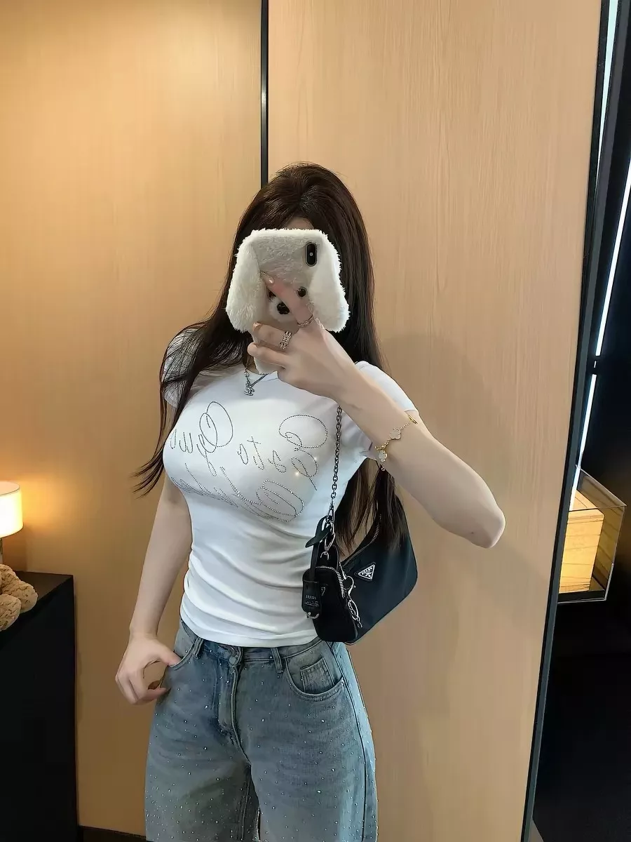 알렉산더왕 여성 레터링 큐빅 슬림 반팔티 상세 이미지 29