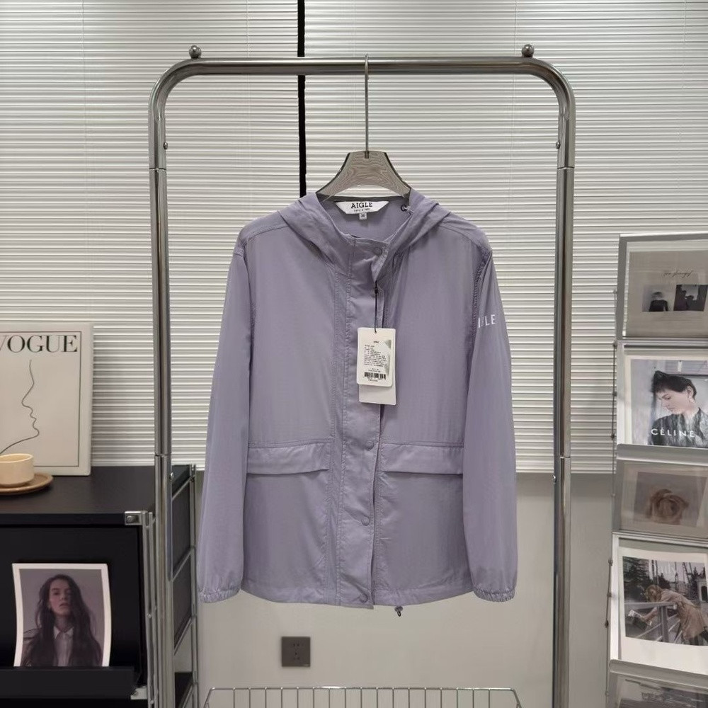 에이글 여성 스탠드넥 후드 경량 재킷