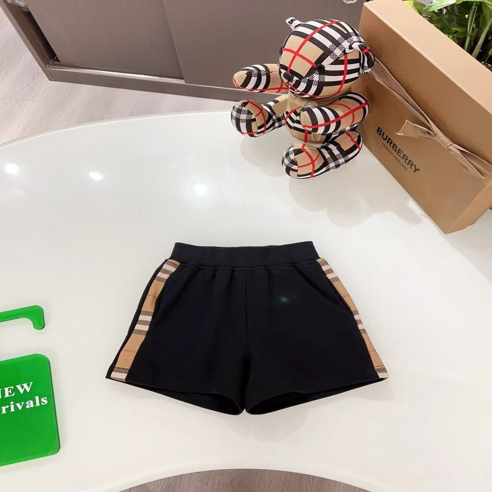 버버리 체크 패널 밴딩 반바지