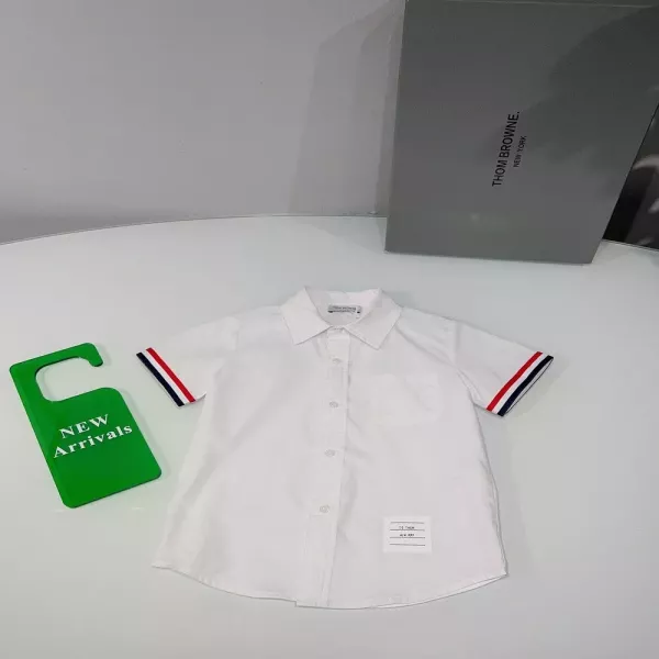 톰브라운 컬러 소매 포인트 셔츠