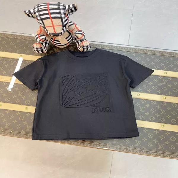 디올 엠보 로고 반소매 티셔츠