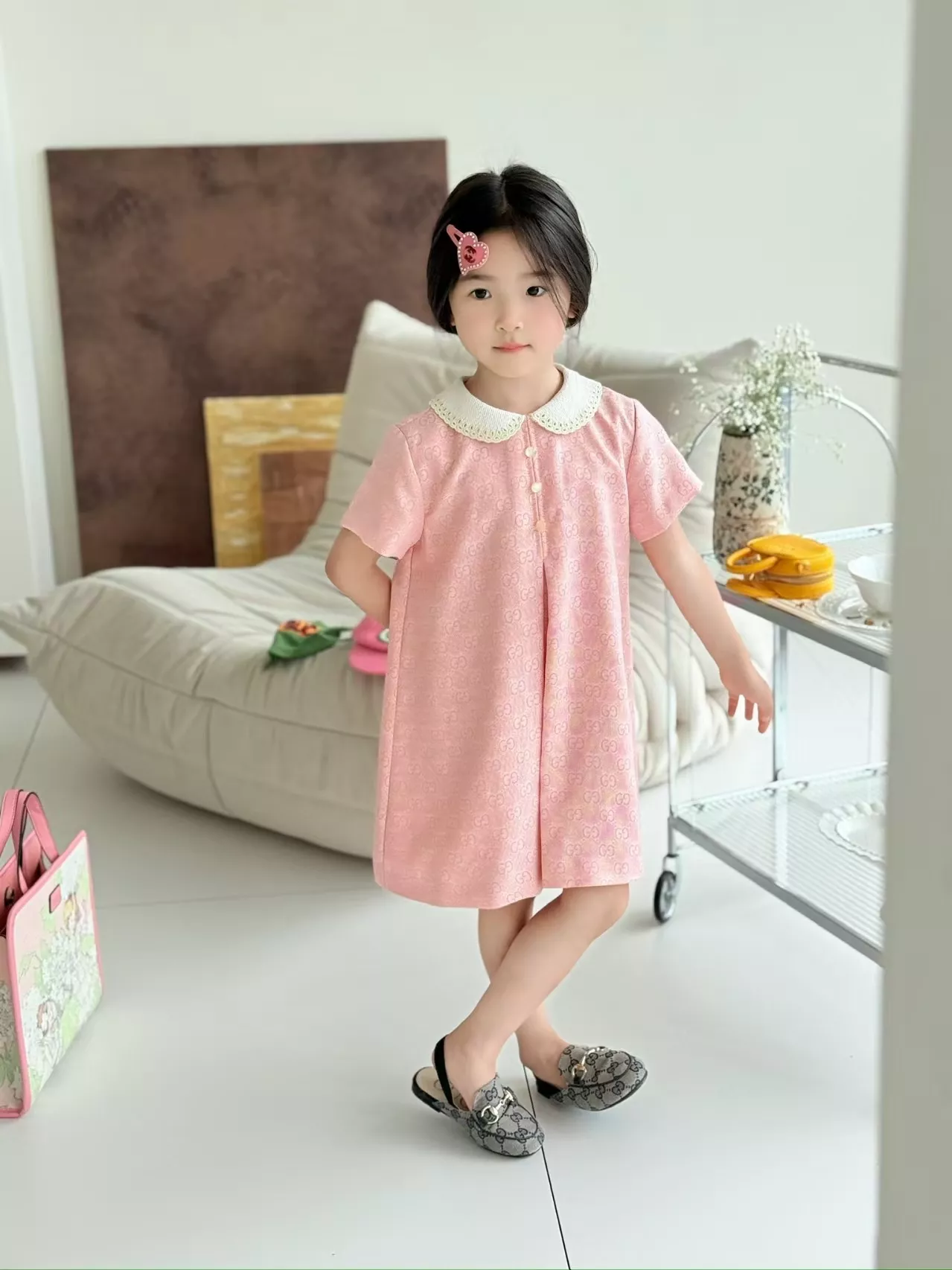 구찌 레이스 카라 반소매 원피스 상세 이미지 16