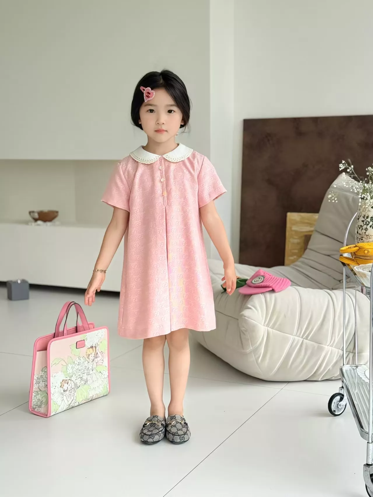 구찌 레이스 카라 반소매 원피스 상세 이미지 17