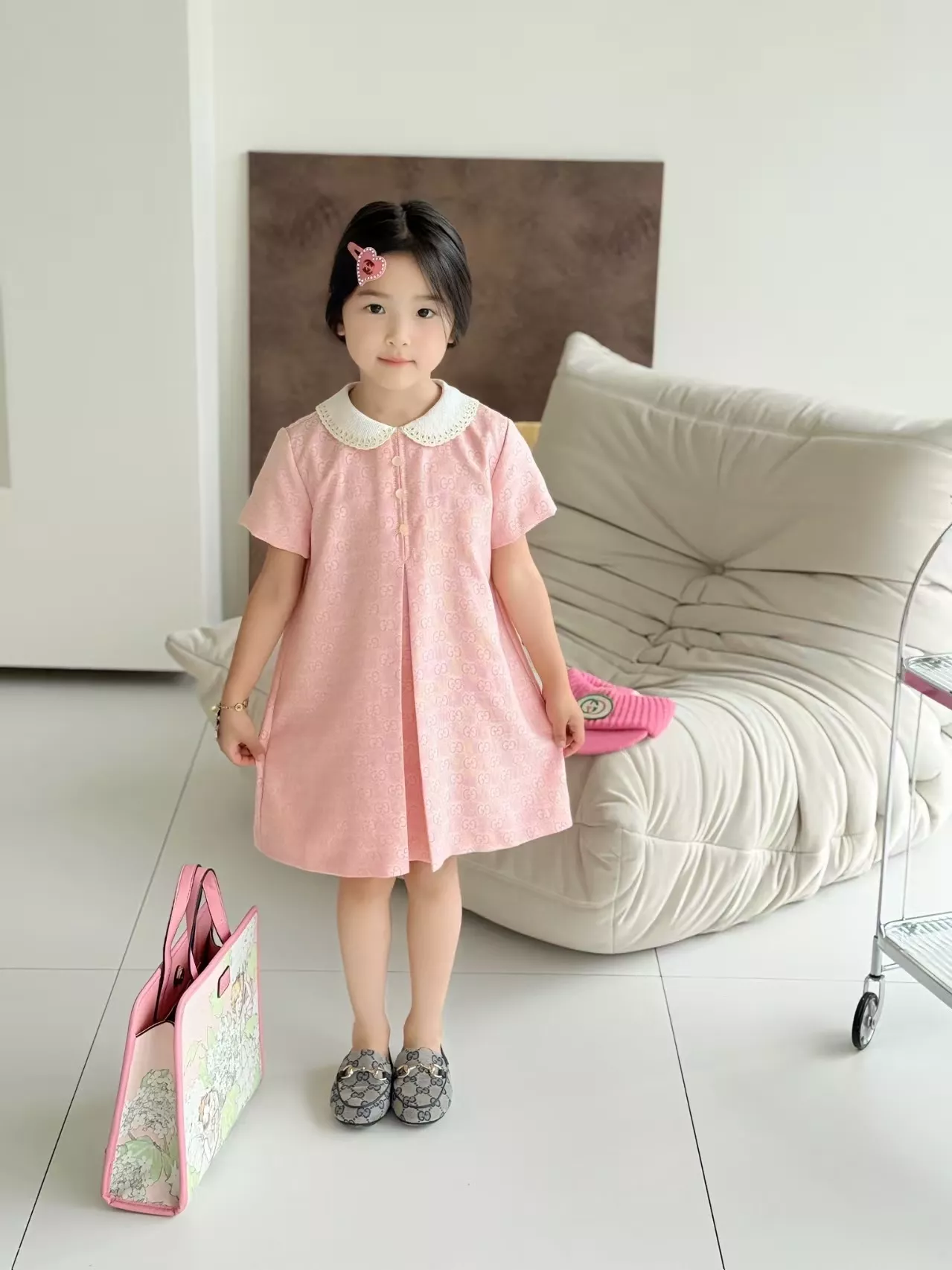 구찌 레이스 카라 반소매 원피스 상세 이미지 18
