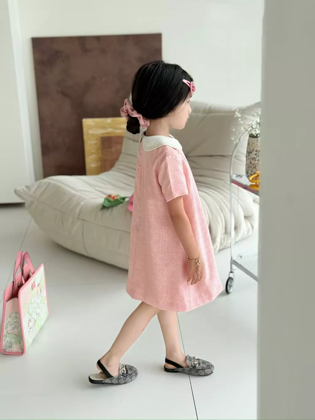 구찌 레이스 카라 반소매 원피스 상세 이미지 12