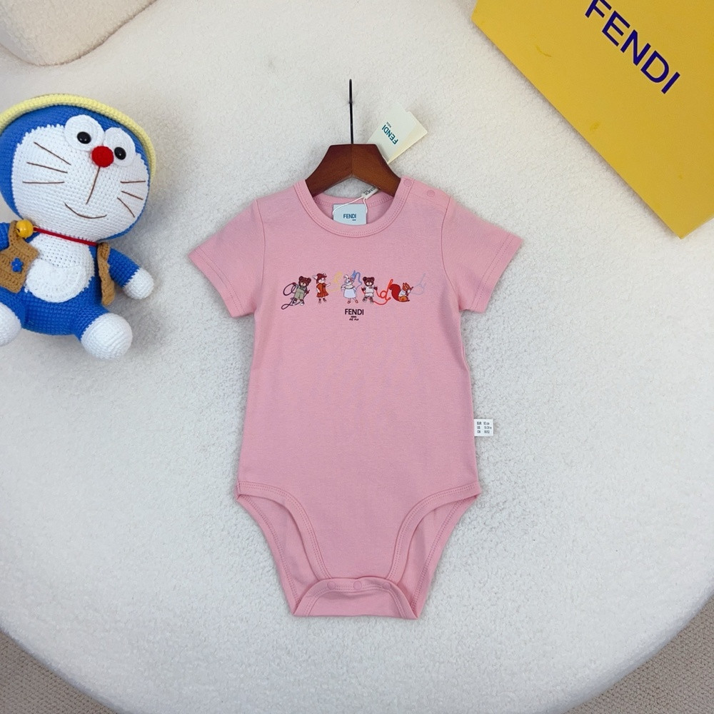 펜디 F 레터링 코튼 바디수트