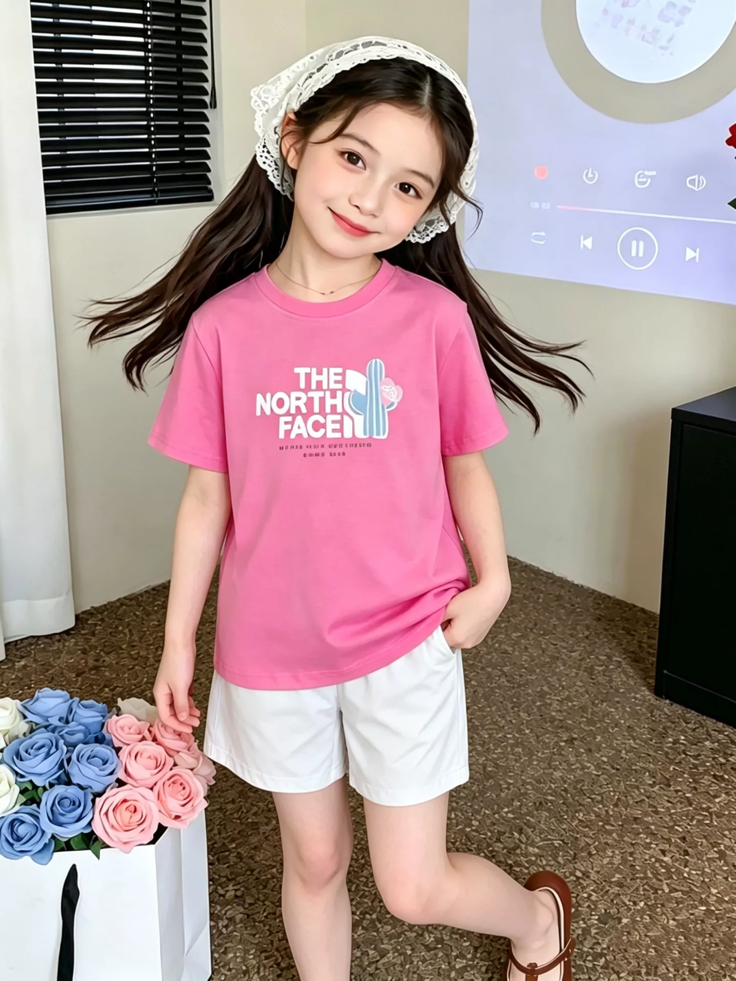 노스페이스 키즈 속건 반팔 반바지 세트 상세 이미지 24