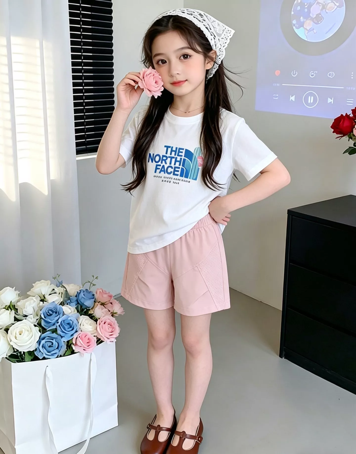 노스페이스 키즈 속건 반팔 반바지 세트 상세 이미지 25