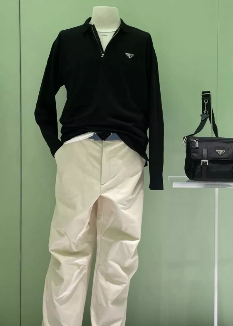 프라다 리나일론 디테일 롱슬리브 폴로탑 상세 이미지 20