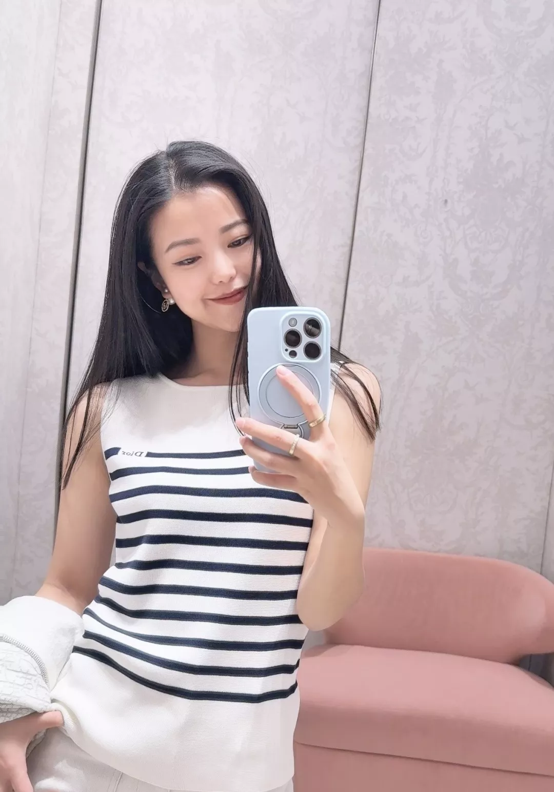 디올 클래식 스트라이프 니트 베스트 상세 이미지 19