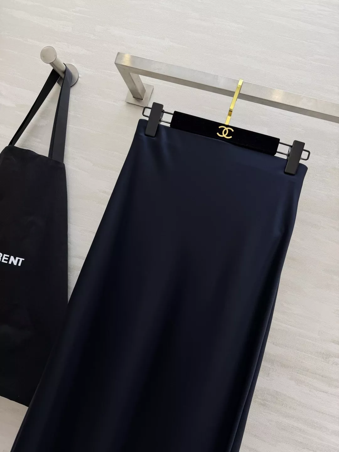 랄프로렌 여성 아세테이트 네이비 스커트 상세 이미지 2