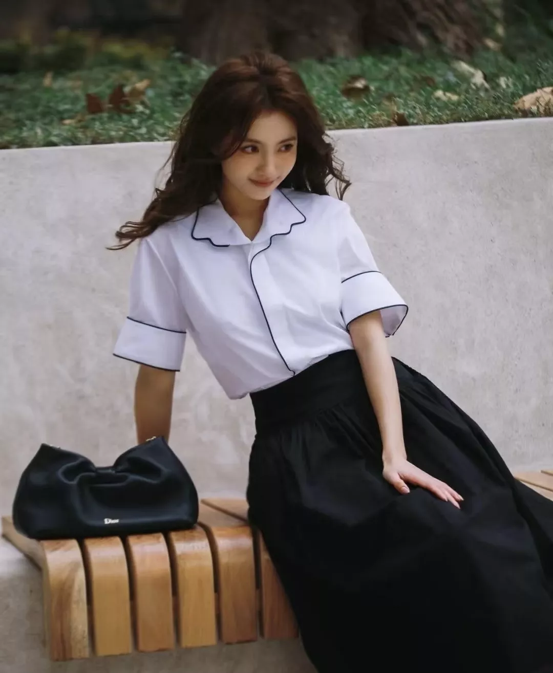 디올 배색 차이나 카라 셔츠 상세 이미지 14