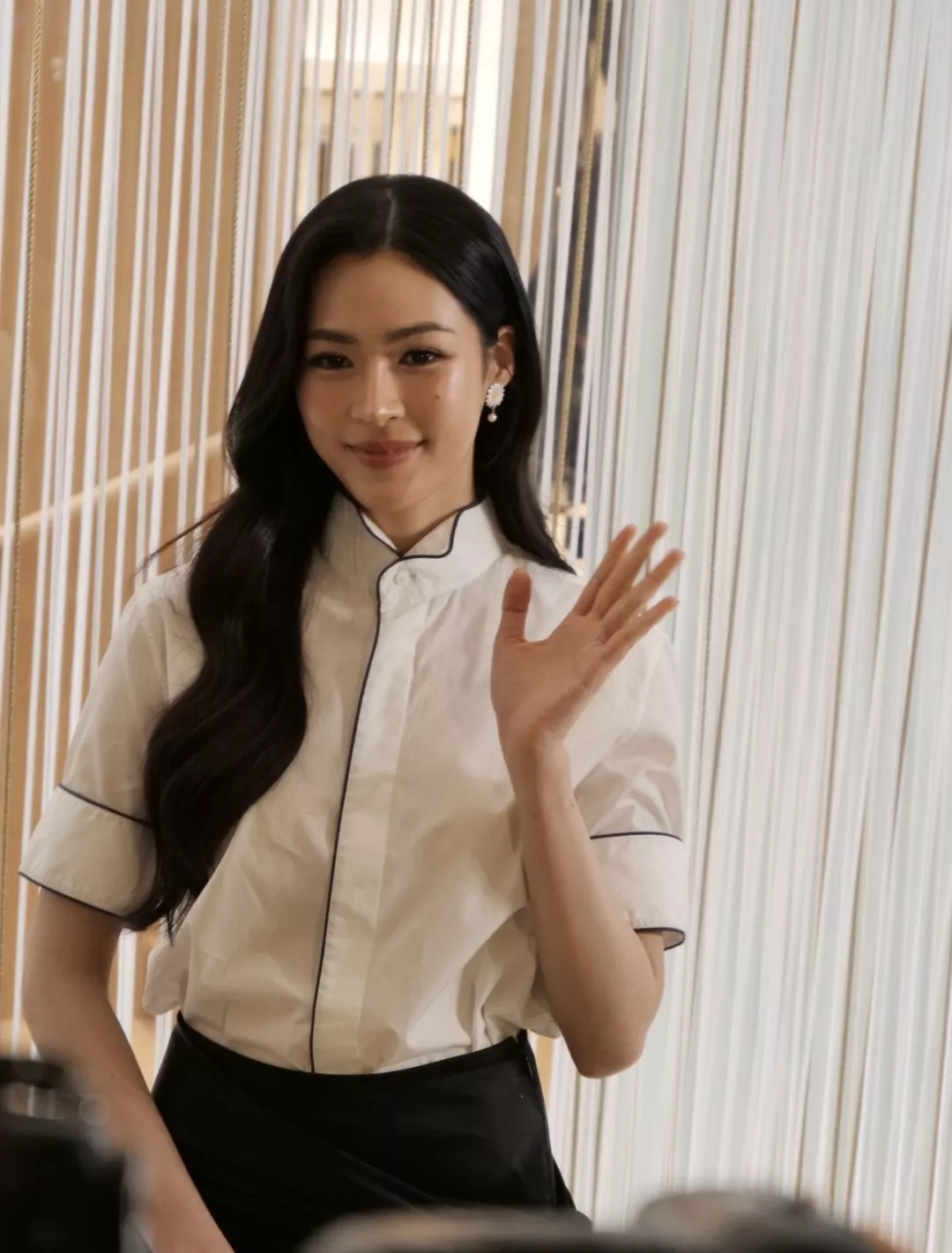 디올 배색 차이나 카라 셔츠 상세 이미지 12