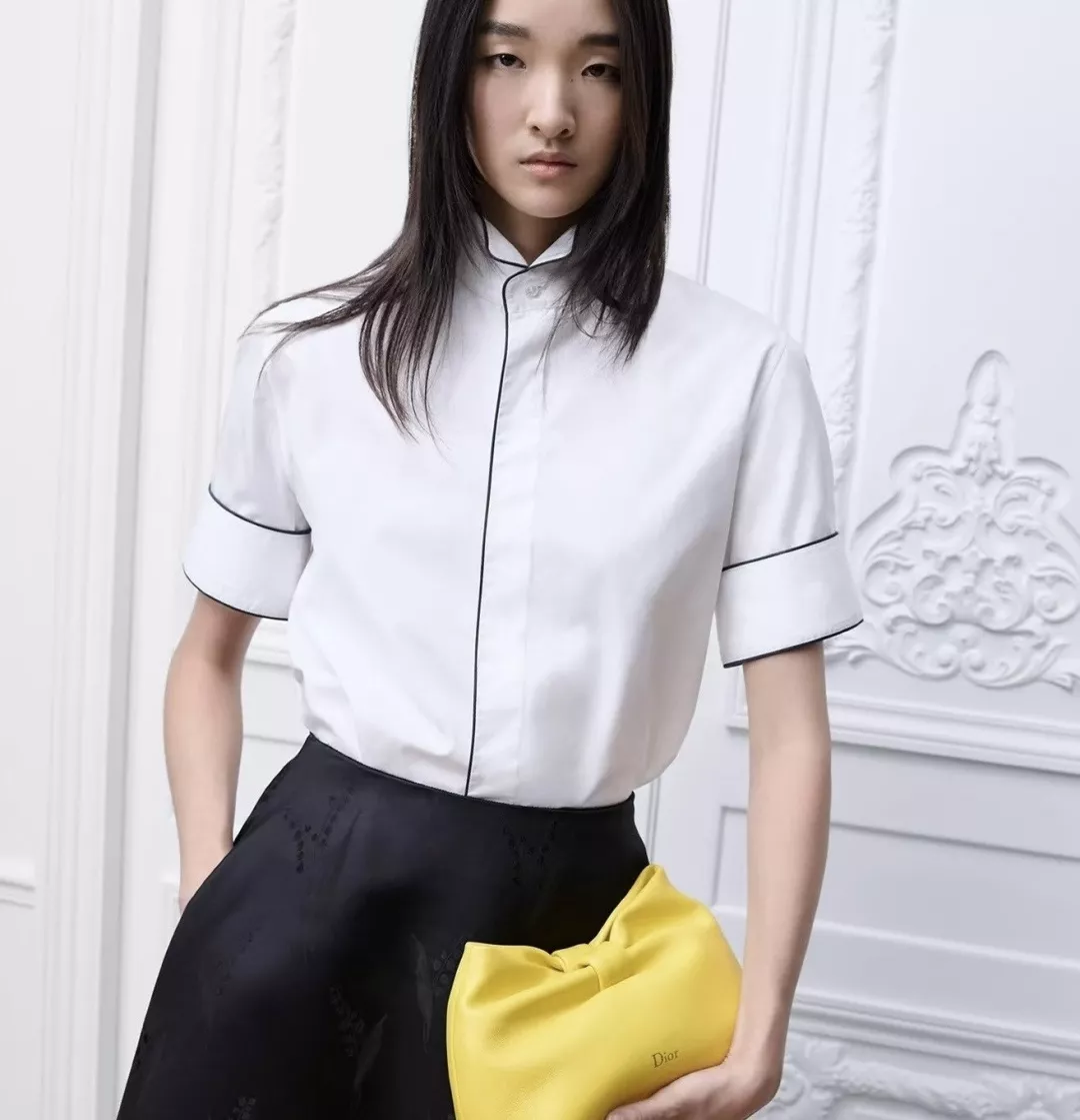 디올 배색 차이나 카라 셔츠 상세 이미지 13