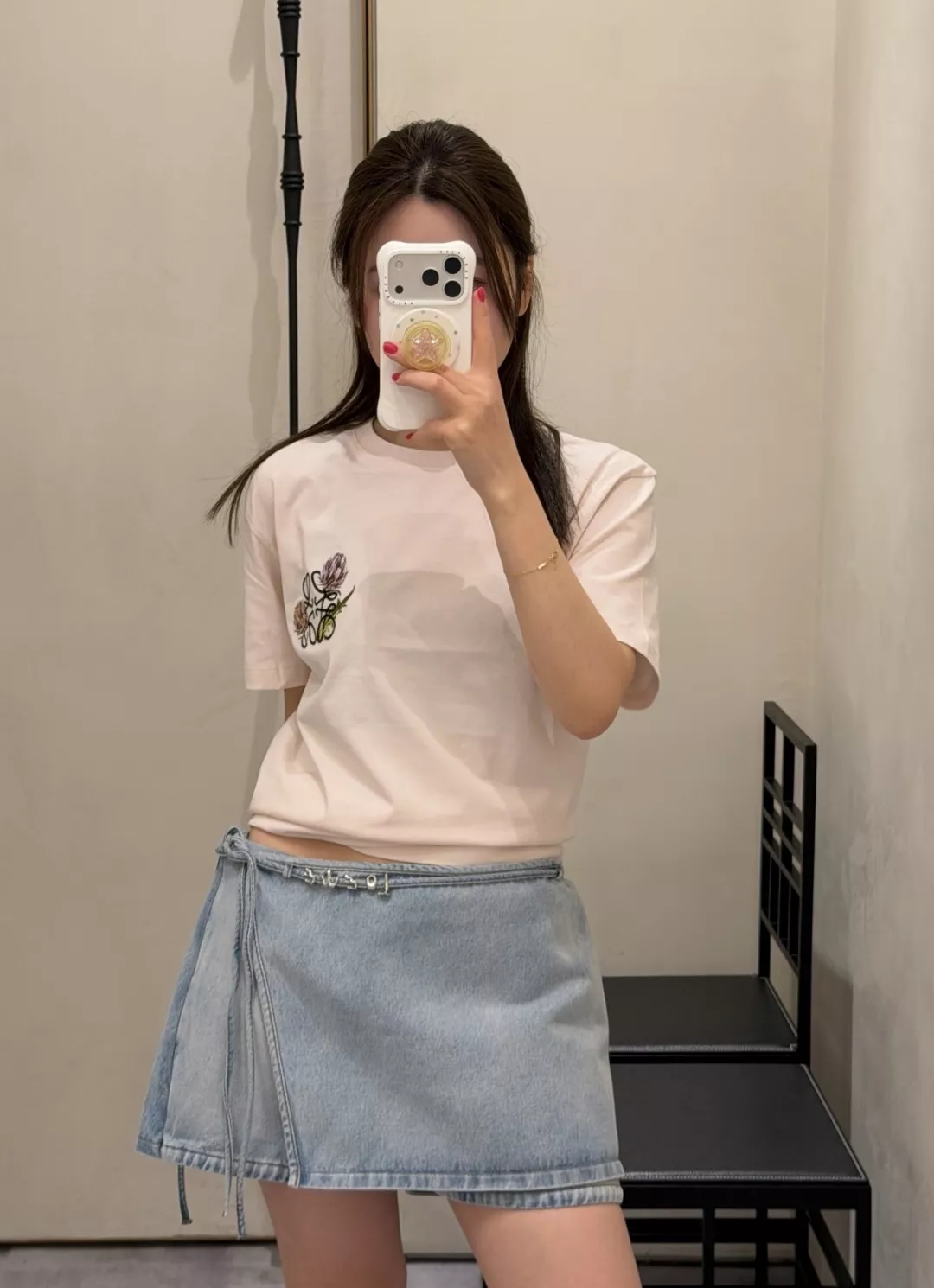 로에베 랩 디자인 데님 치마바지 상세 이미지 16
