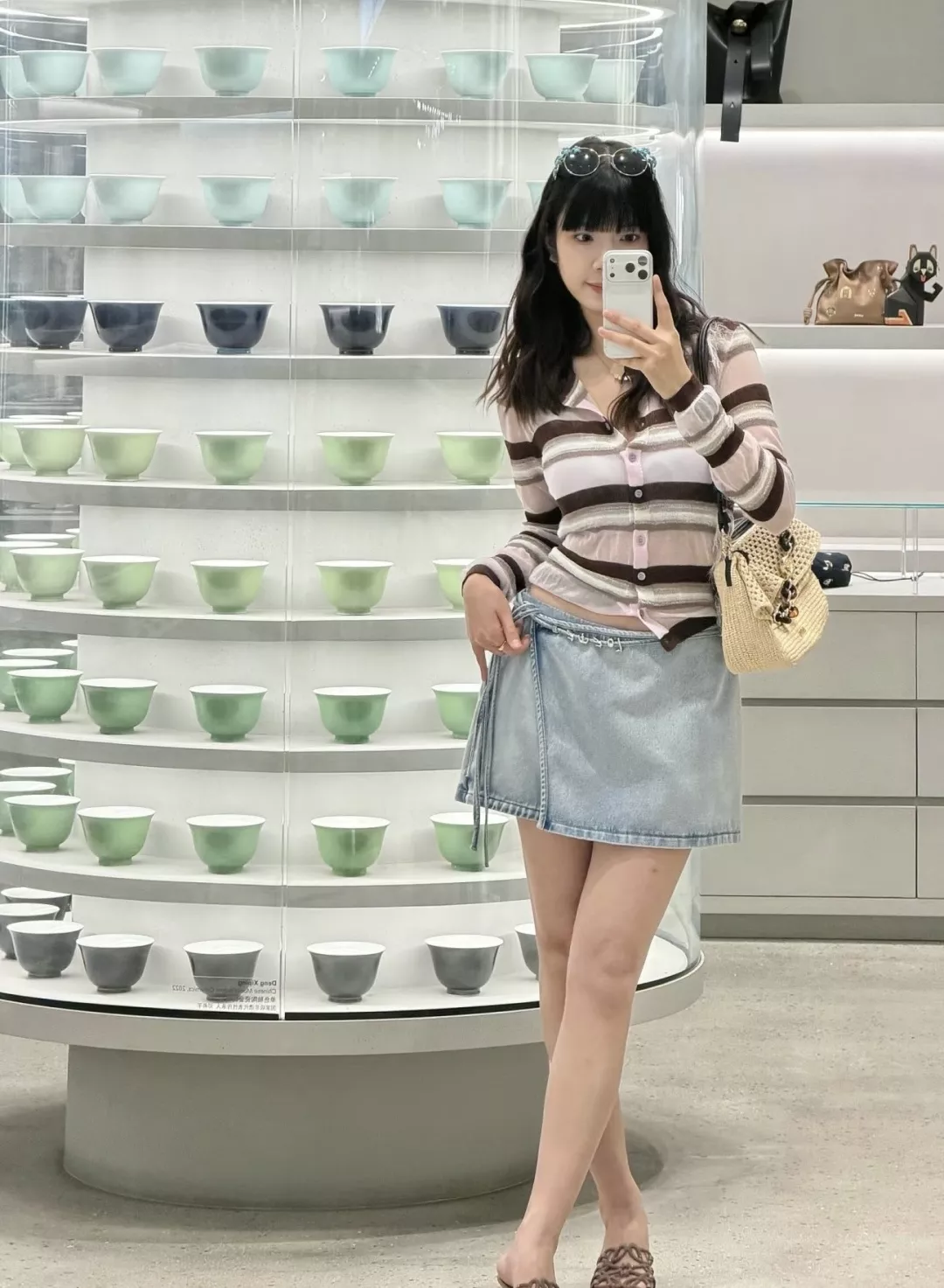 로에베 랩 디자인 데님 치마바지 상세 이미지 10