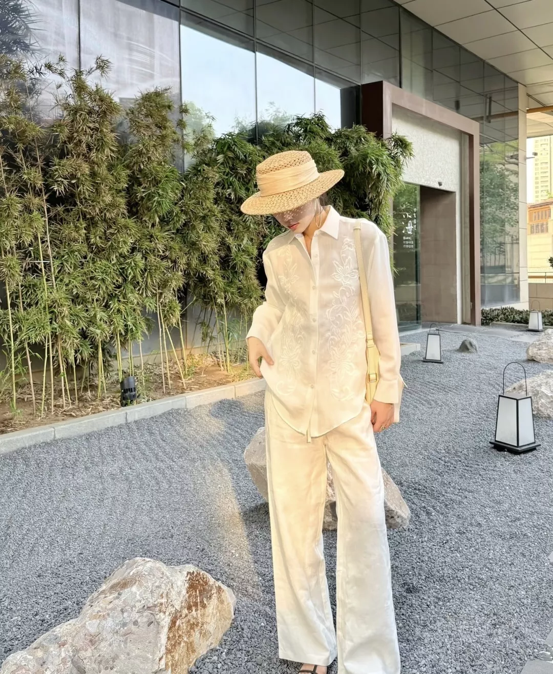 에르마노설비노 자수 린넨 질감 셔츠 상세 이미지 15