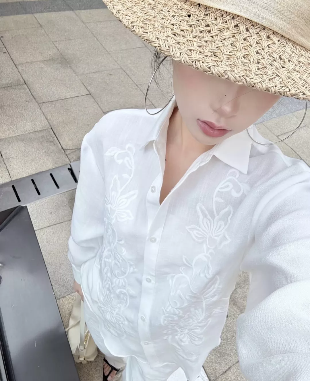 에르마노설비노 자수 린넨 질감 셔츠 상세 이미지 16