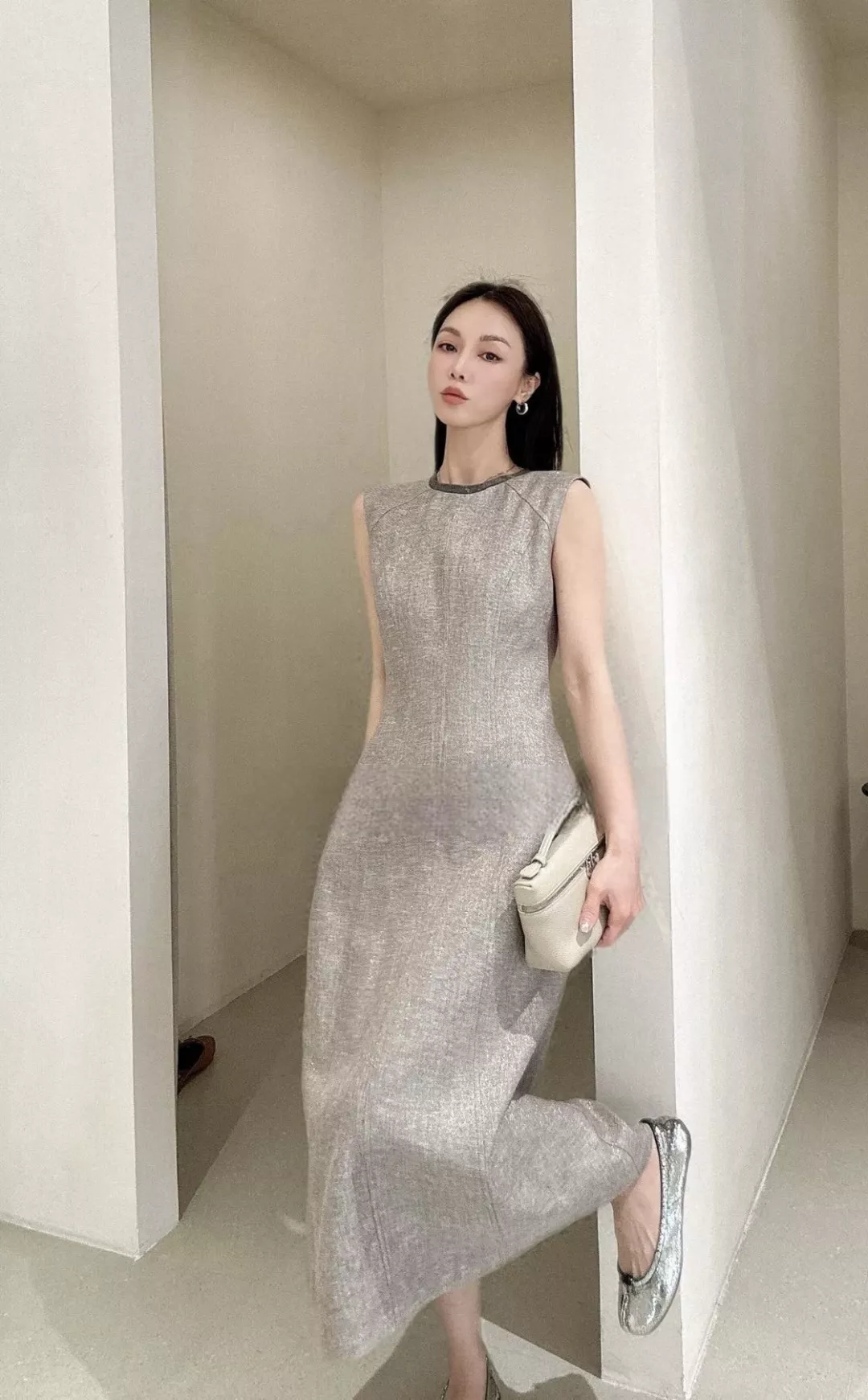 브루넬로쿠치넬리 린넨 비즈 장식 원피스 상세 이미지 11