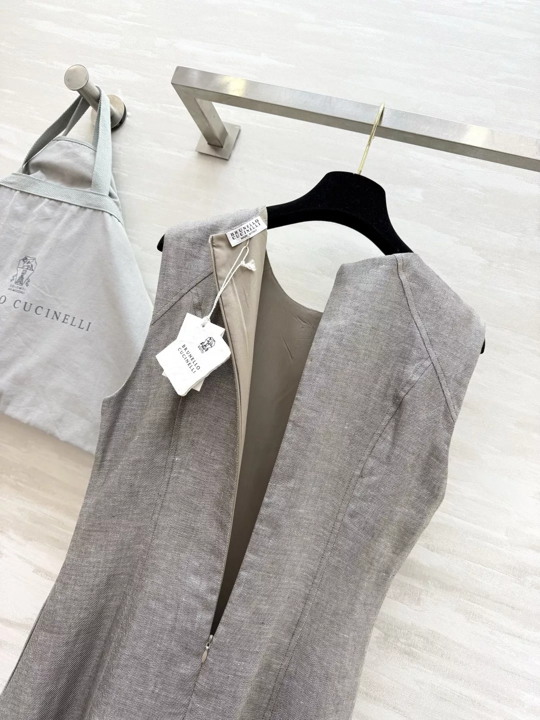 브루넬로쿠치넬리 린넨 비즈 장식 원피스 상세 이미지 6