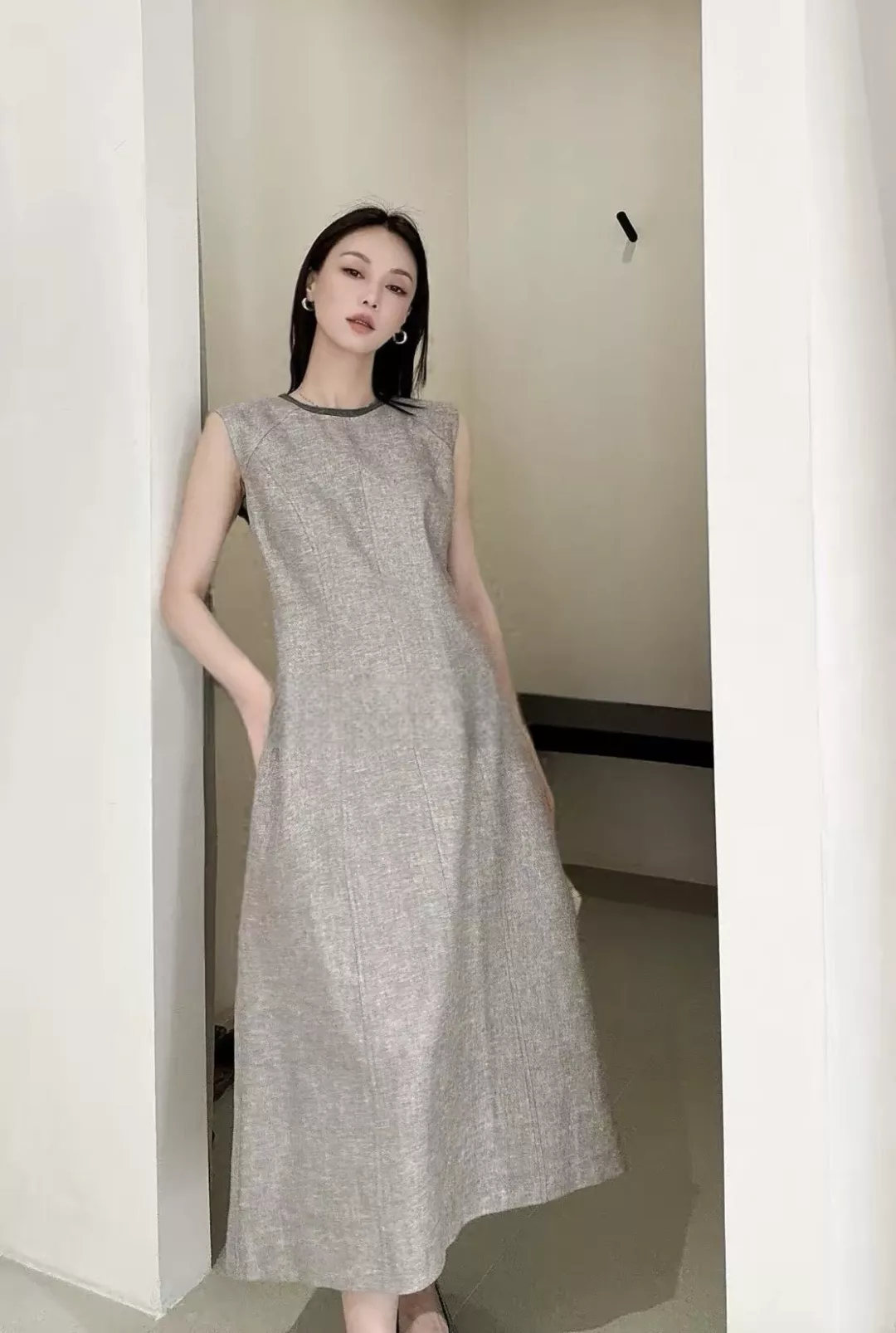 브루넬로쿠치넬리 린넨 비즈 장식 원피스 상세 이미지 10