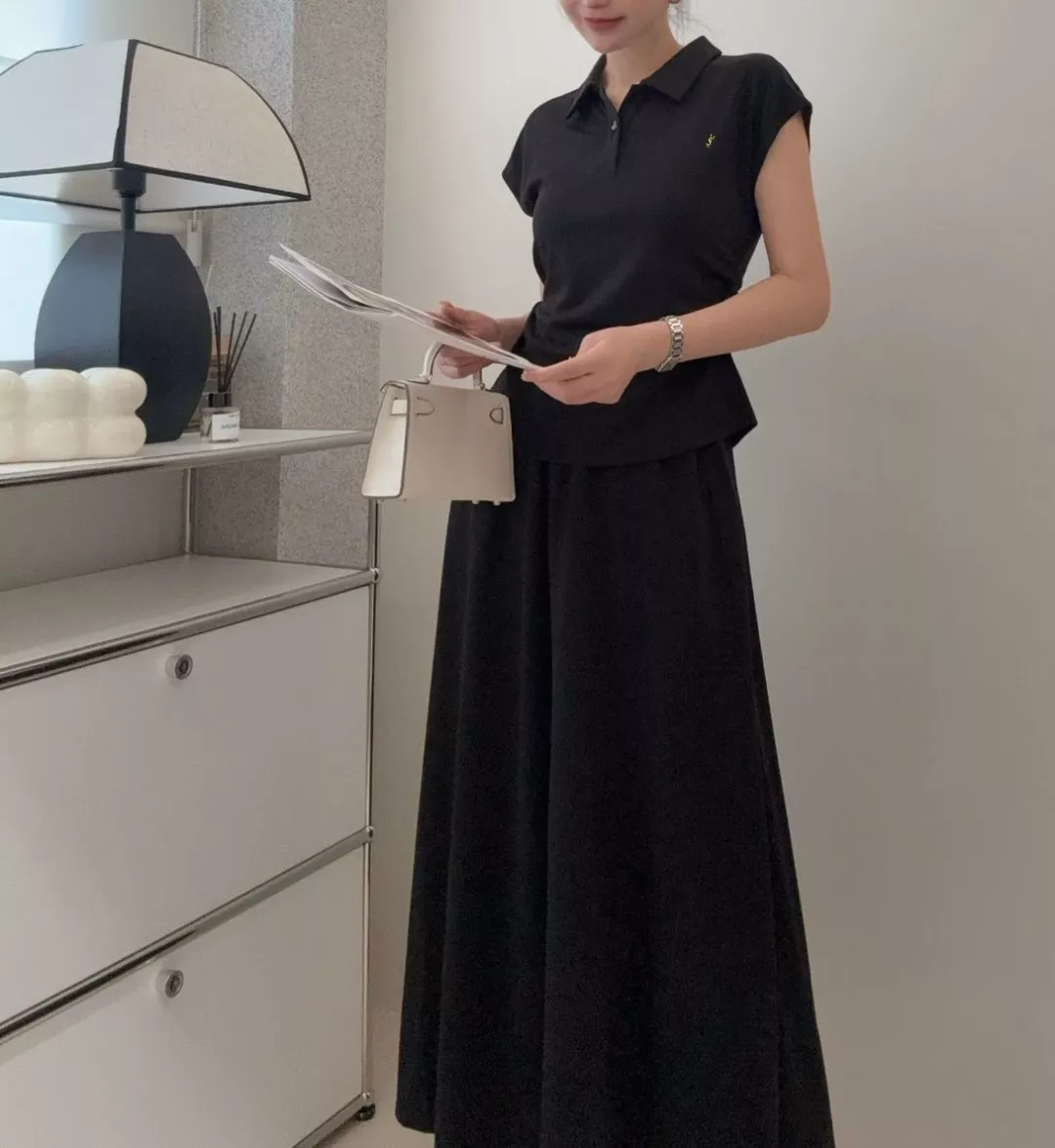 입생로랑 폴로 상의와 A라인 스커트 세트 상세 이미지 13