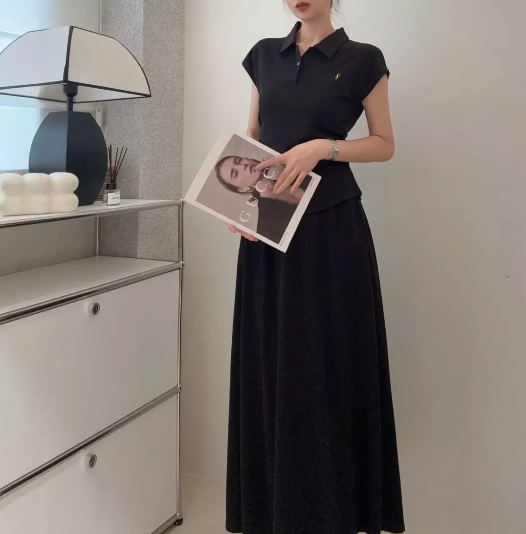 입생로랑 폴로 상의와 A라인 스커트 세트 상세 이미지 10