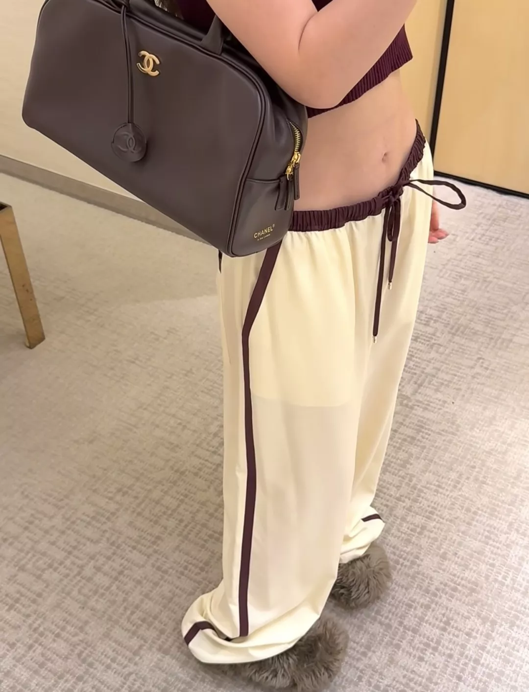 샤넬 배색 와이드 팬츠 상세 이미지 18