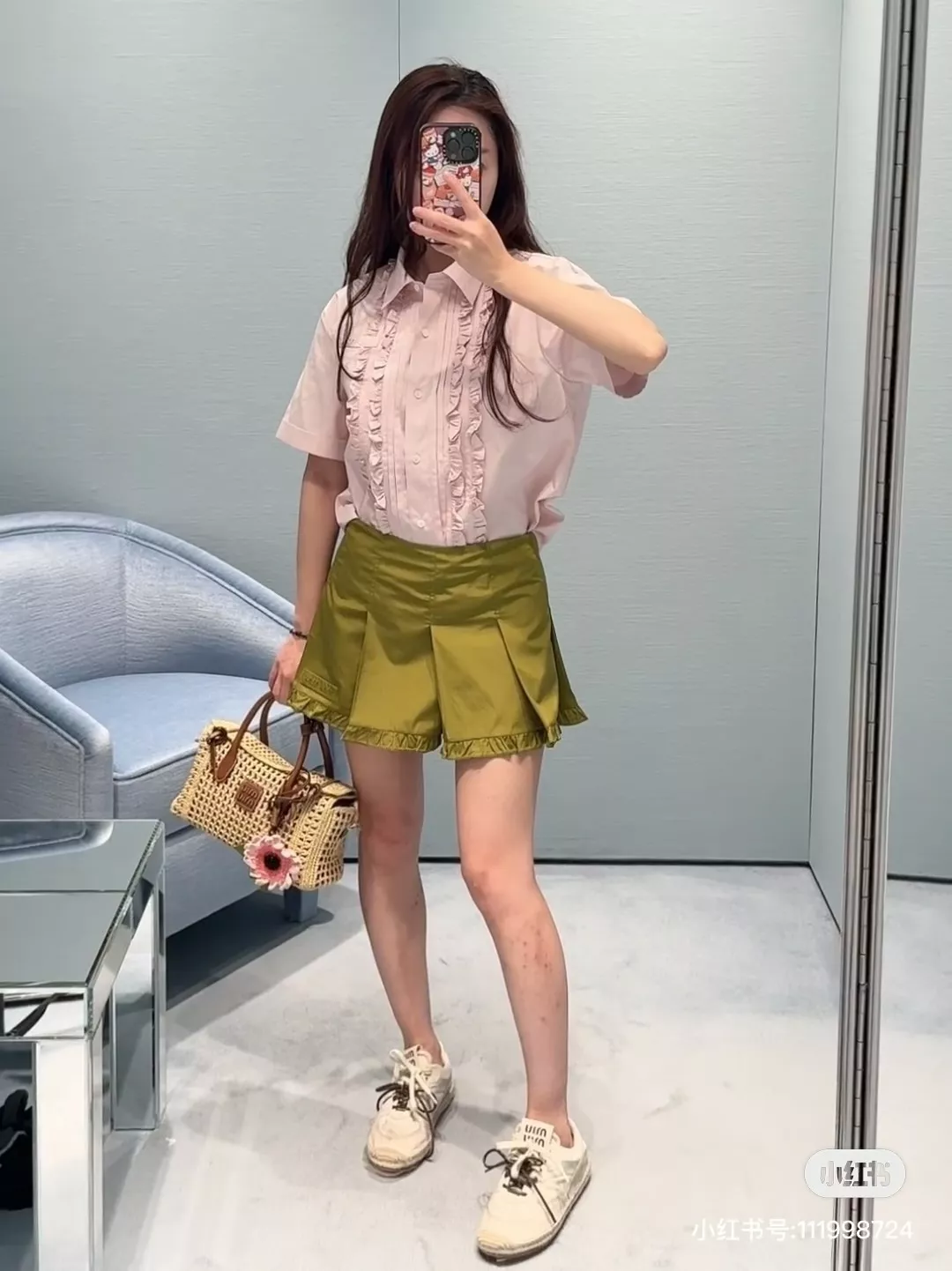 미우미우 핑크 프릴 포인트 세트 상세 이미지 9