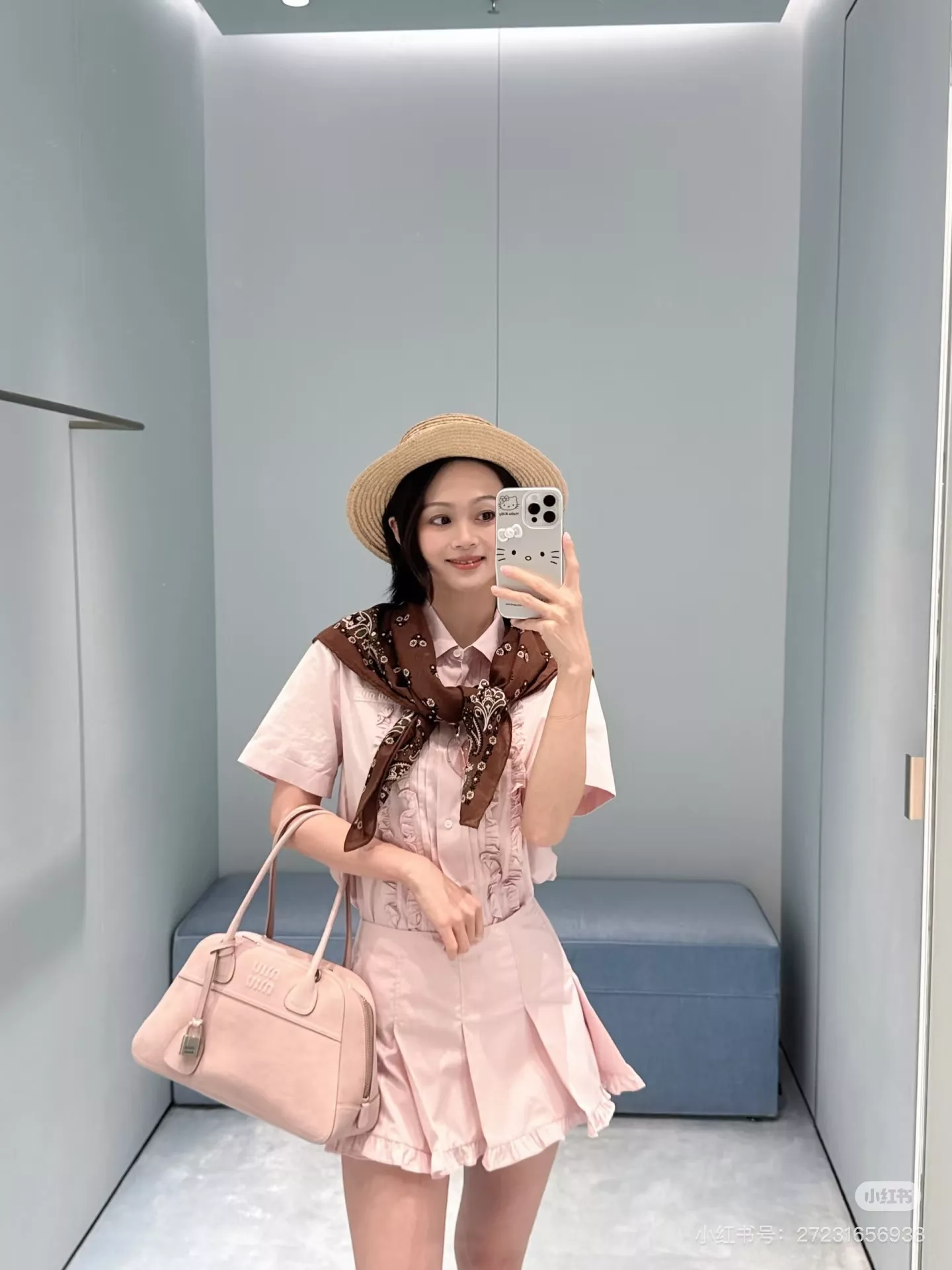 미우미우 핑크 프릴 포인트 세트 상세 이미지 7