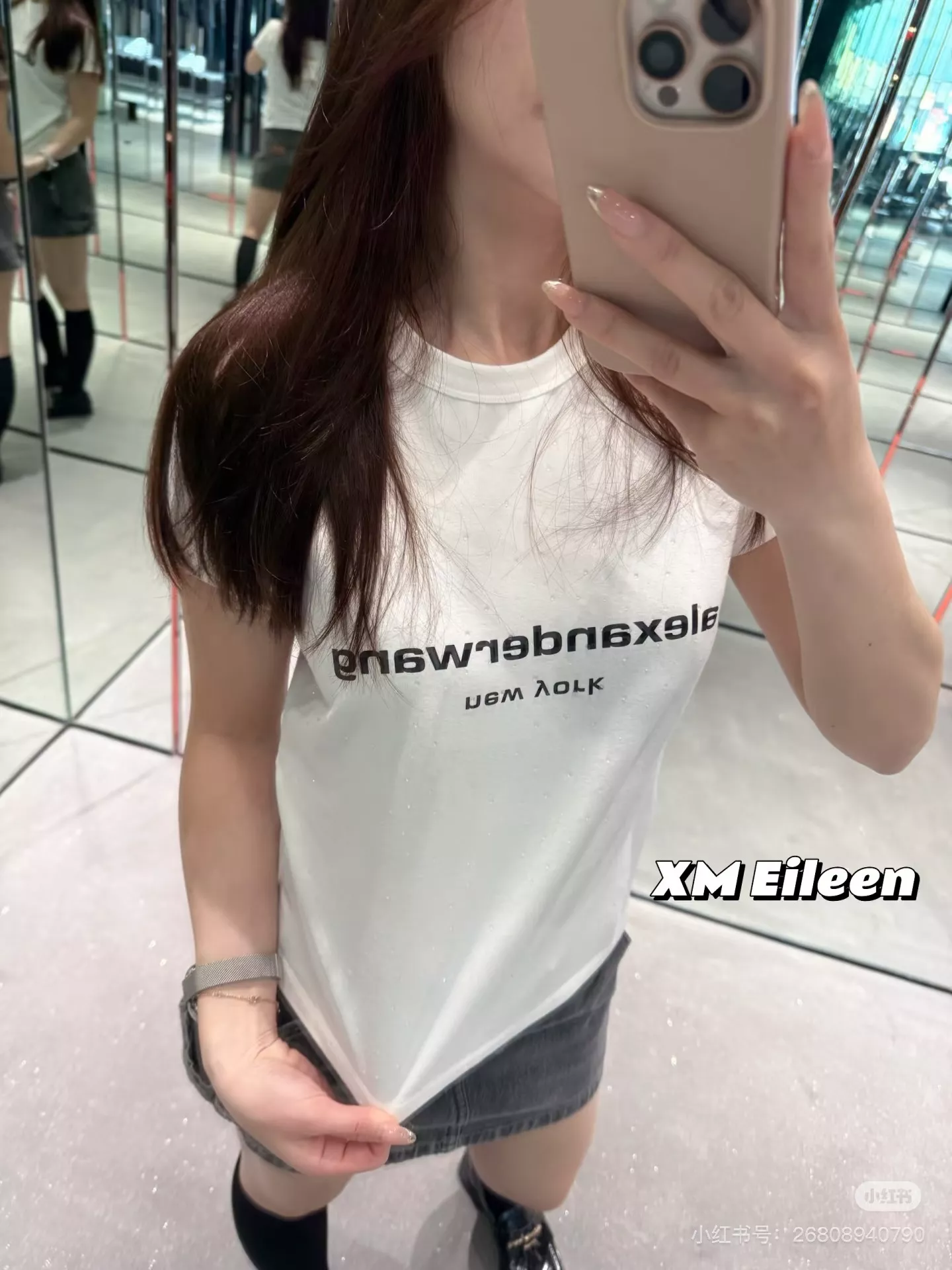 알렉산더왕 크롭 레터링 반팔 티셔츠 상세 이미지 41
