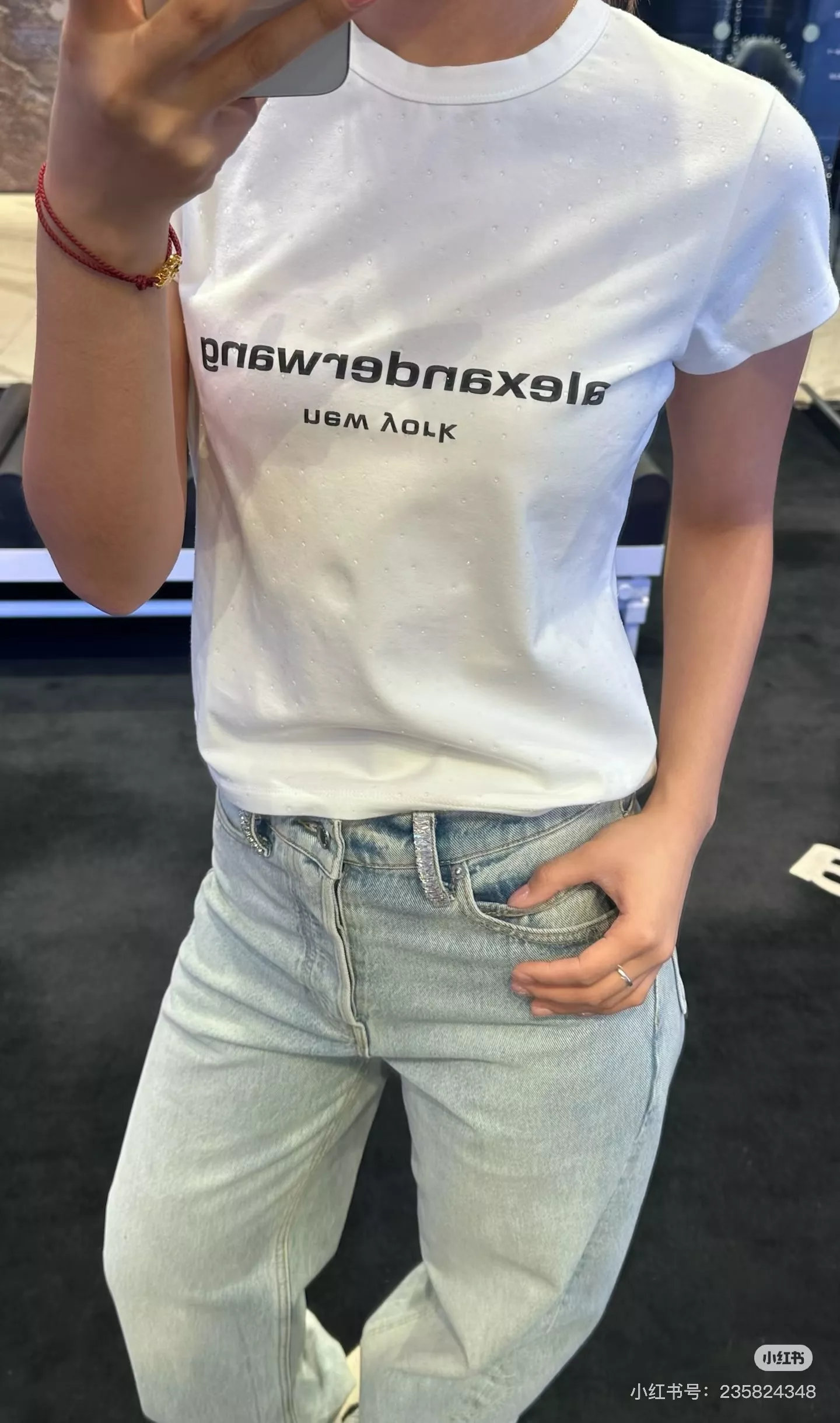 알렉산더왕 크롭 레터링 반팔 티셔츠 상세 이미지 49