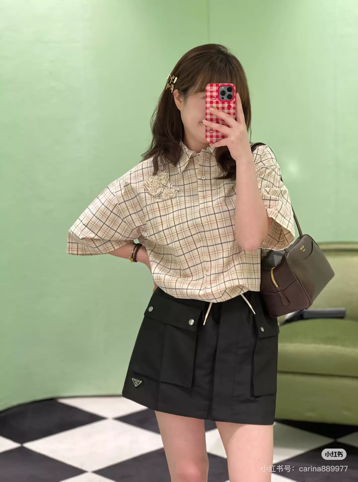 프라다 체크 셔츠 세트 상세 이미지 1