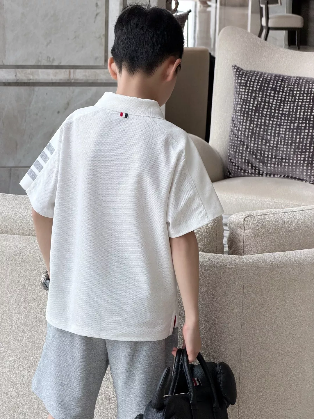 톰브라운 강아지 자수 카라 반팔 세트 상세 이미지 32