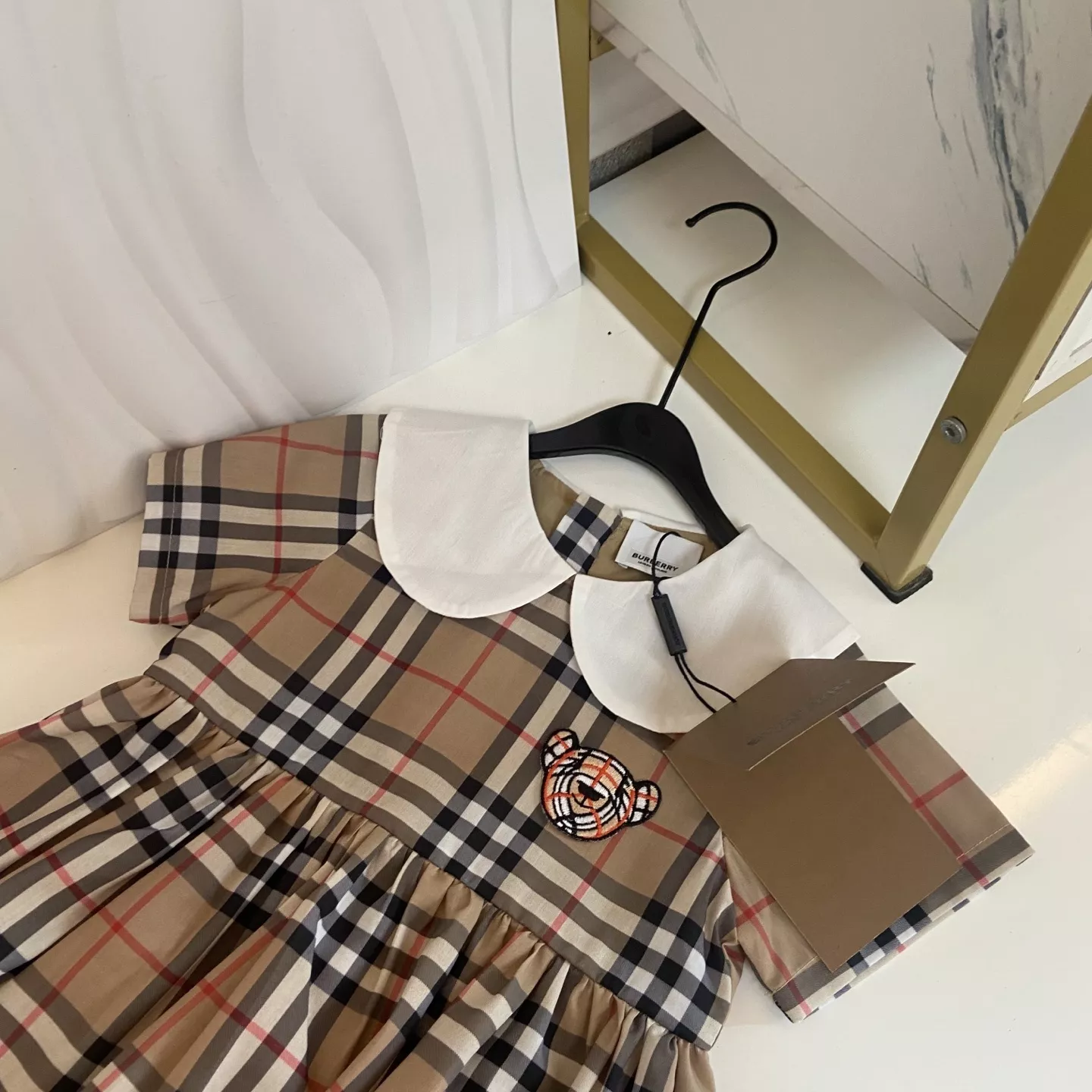 버버리 클래식 체크 빅카라 키즈 원피스 상세 이미지 7