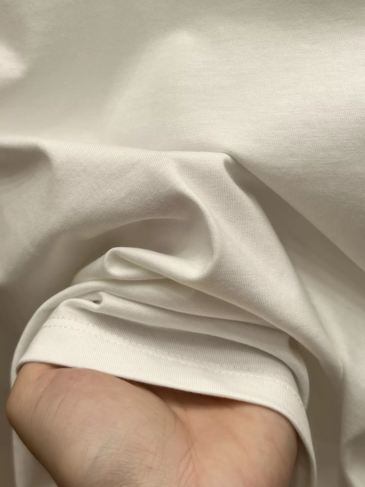 구찌 블루 스트라이프 로고 코튼 티셔츠 상세 이미지 20