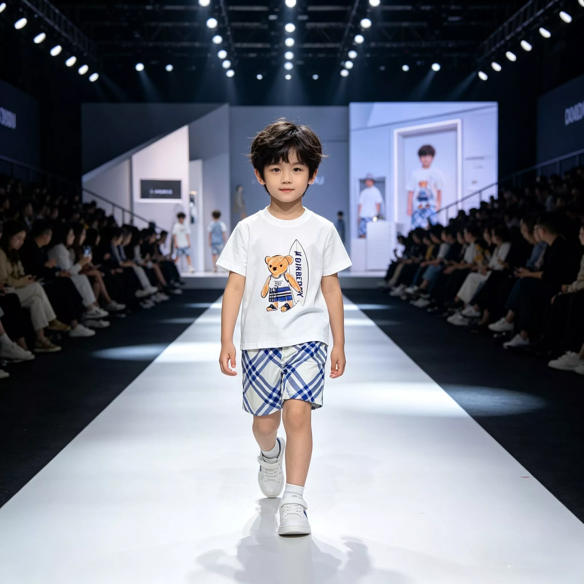 버버리 곰돌이 프린트 반팔 상하 세트 상세 이미지 11