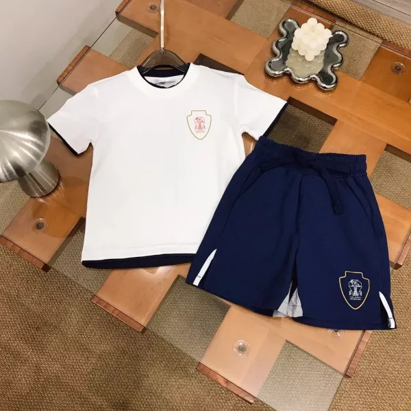 브루넬로쿠치넬리 아동 반소매 티셔츠 반바지 세트