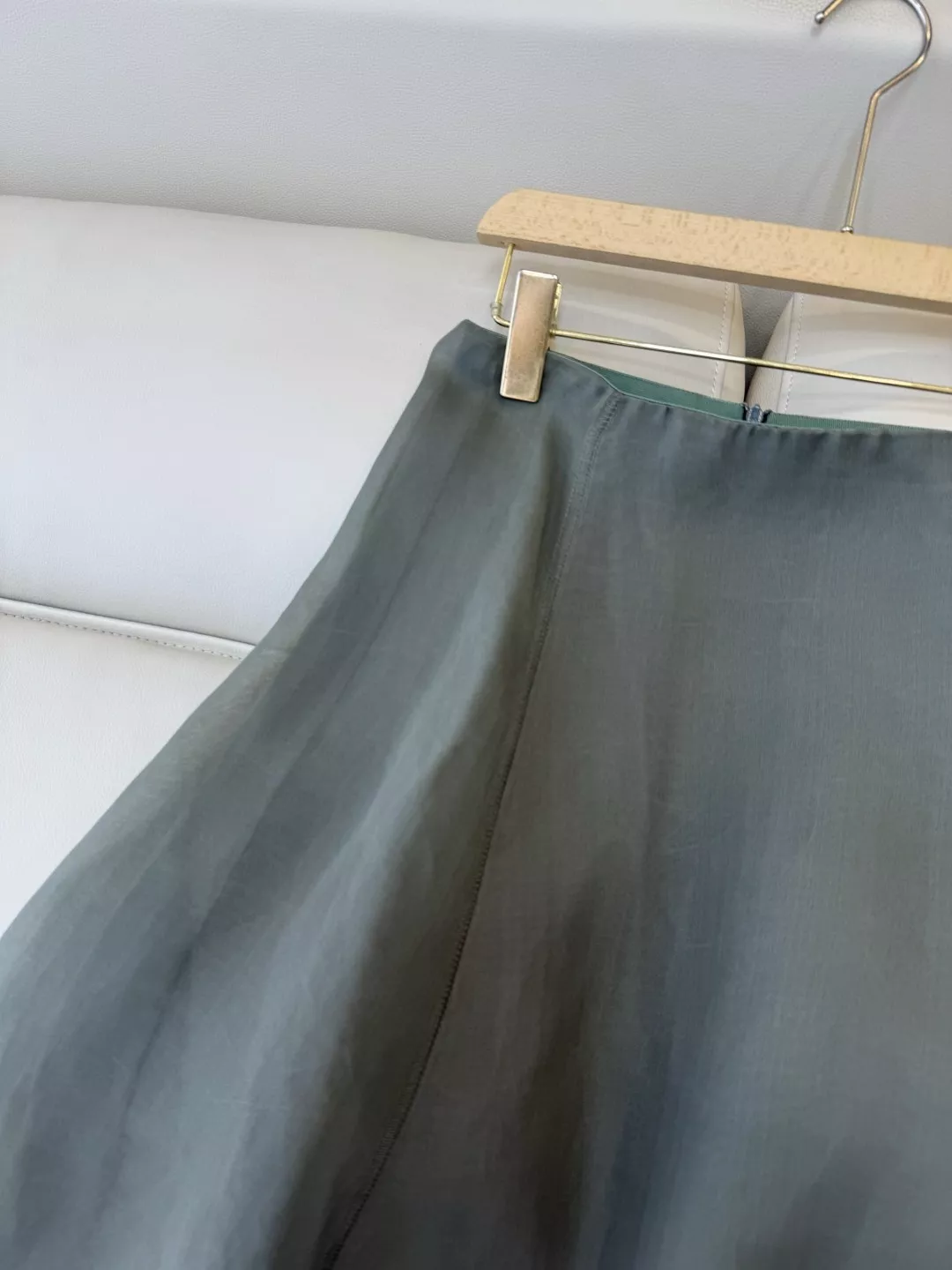브루넬로쿠치넬리 더블 레이어 실크 오간자 스커트 상세 이미지 5