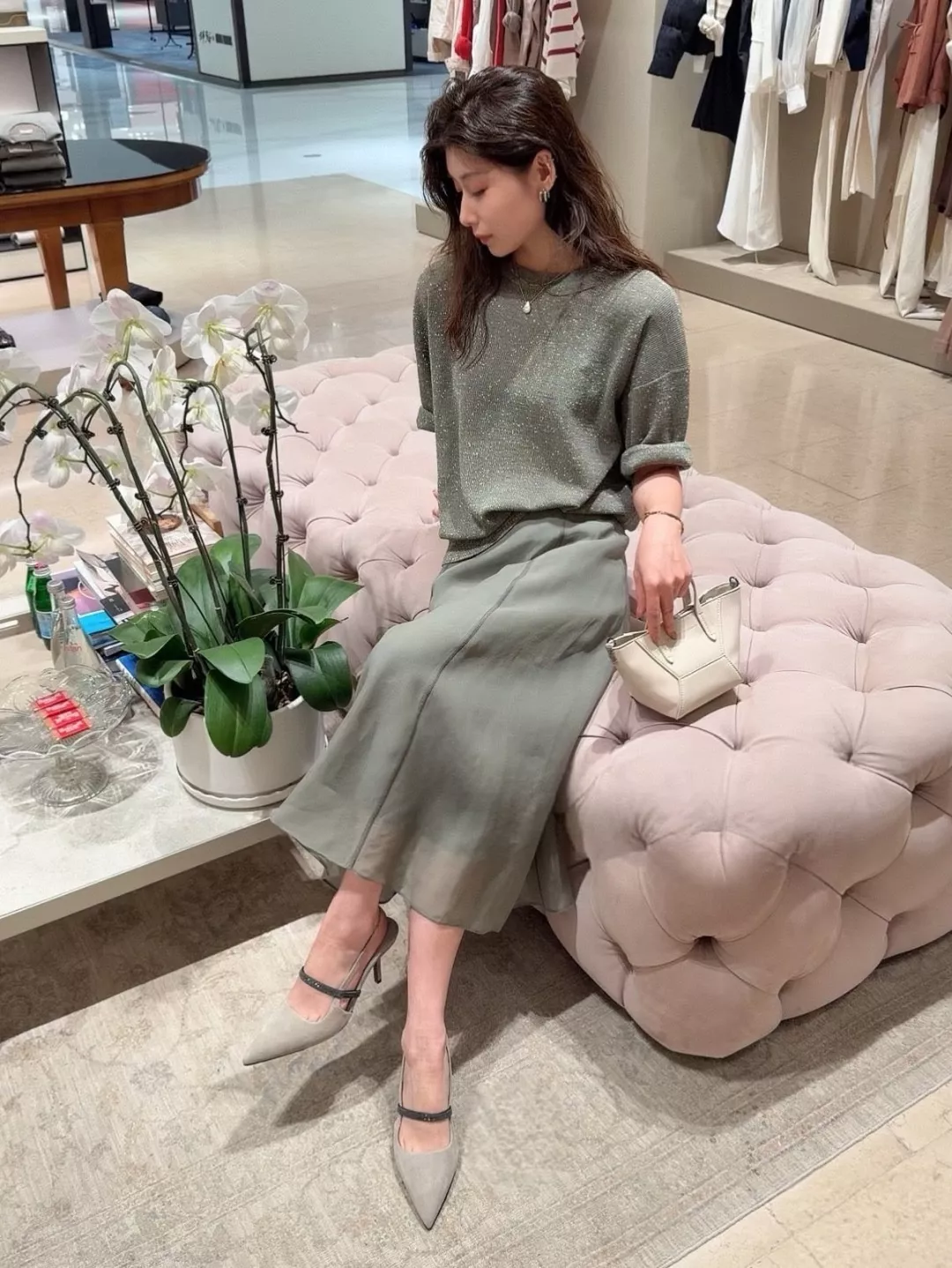 브루넬로쿠치넬리 더블 레이어 실크 오간자 스커트 상세 이미지 11