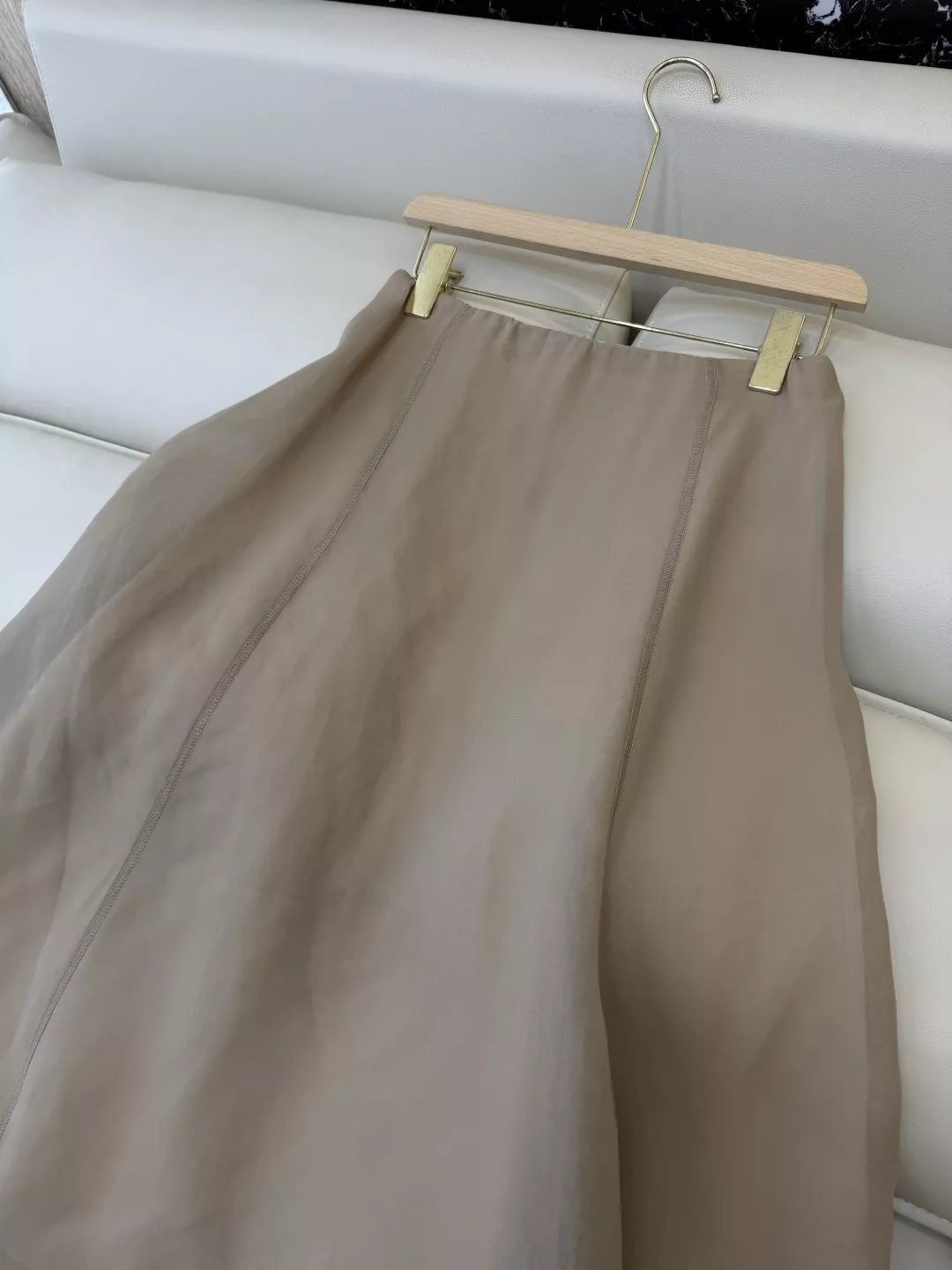 브루넬로쿠치넬리 실크 오간자 플레어 스커트 상세 이미지 8