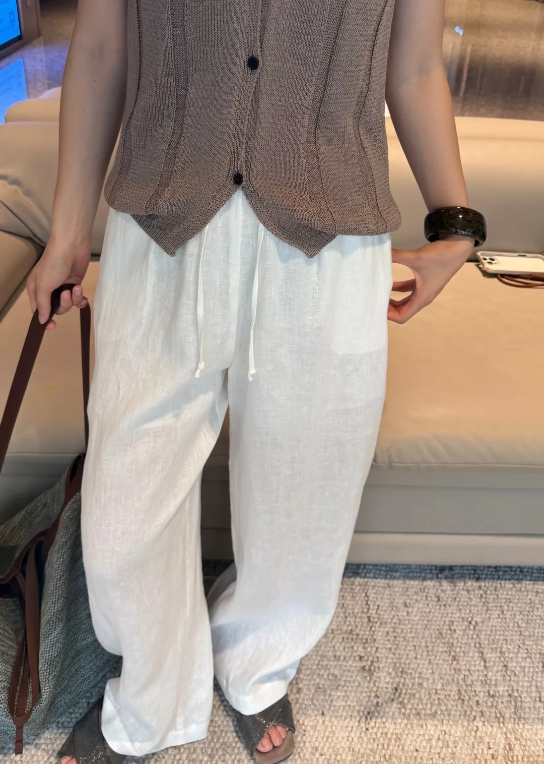 브루넬로쿠치넬리 린넨 와이드 롱 팬츠 상세 이미지 11