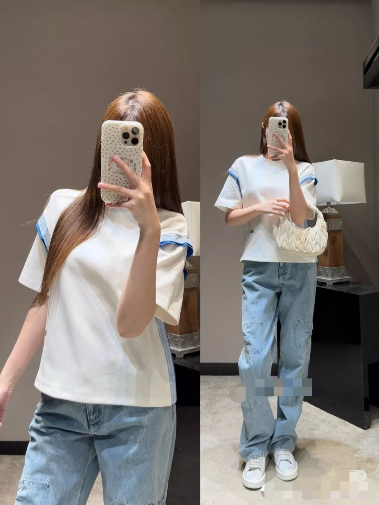 로에베 배색 테이프 포인트 티셔츠 상세 이미지 33