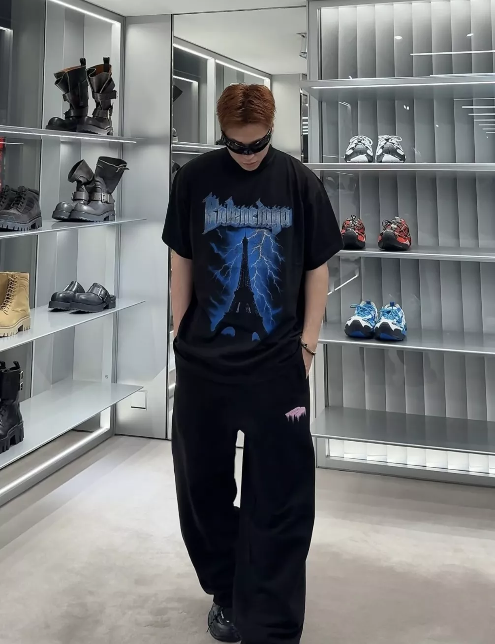 발렌시아가 파리 썬더스톰 프린트 티셔츠 상세 이미지 24
